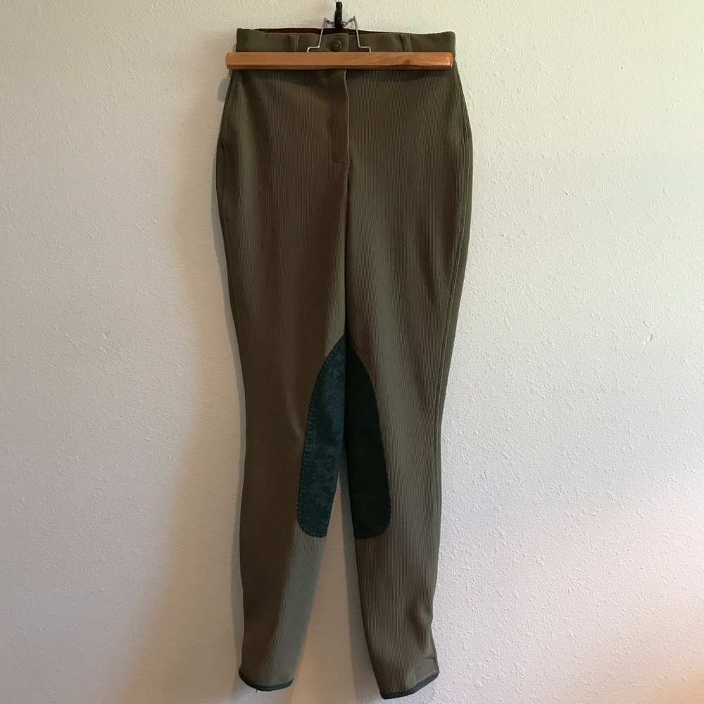 Pytchley english riding pants Sz 24 olive green